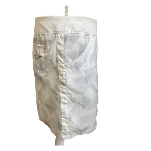 Nike Women's M Golf Tour Performance White & Gray Skirt Two Layer Mesh 456161 - Picture 2 of 7